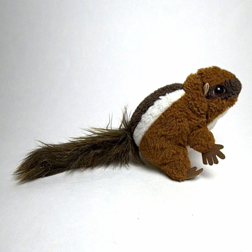 Folkmanis Chipmunk Plush Stuffed Finger Puppet Animal Brown White